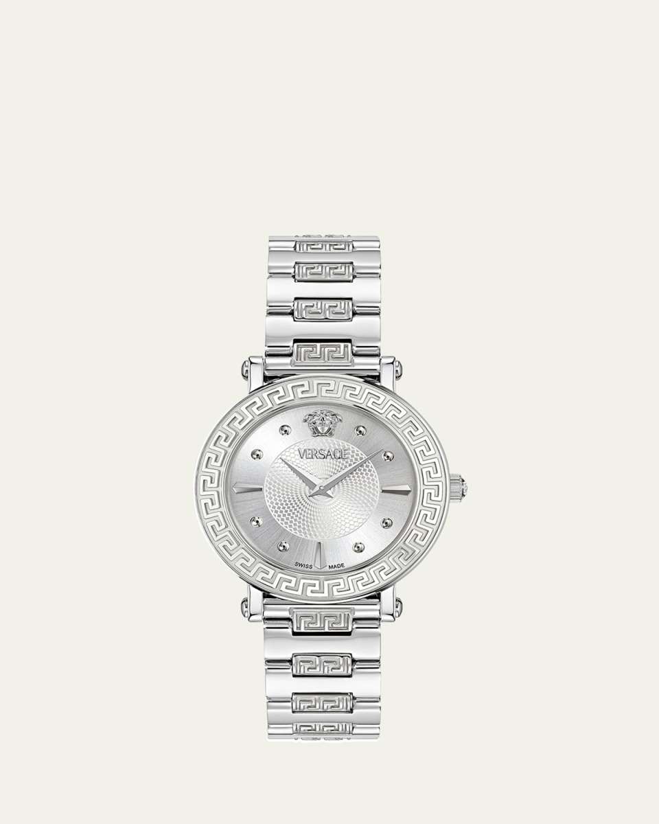 35mm Greca Sphere Watch with Bracelet Strap, Stainless Steel